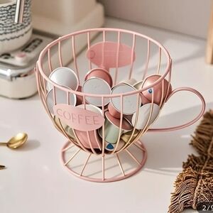 Pink Coffee Capsule Holder
